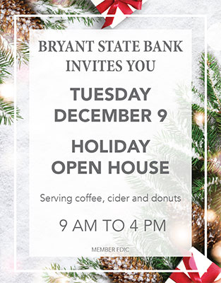 Holiday Open House, Tuesday, December 9th from 9 am to 4 pm